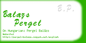 balazs pergel business card